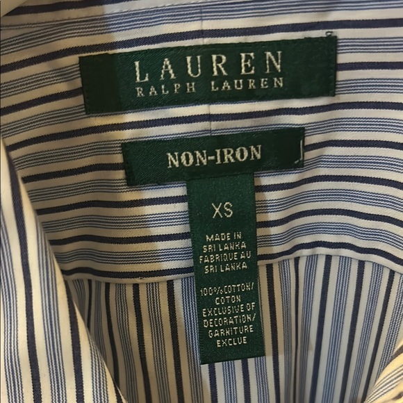Lauren Ralph Lauren Blue Striped Women's Shirt - Picture 3 of 6